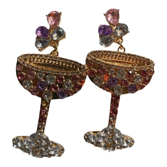 Fashion Earrings by Lisa Pollock Champagne Goblets - Picture 3 of 9
